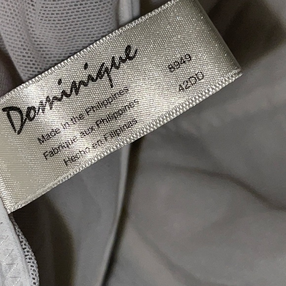 Dominique 42DD strapless White Satin lace Torsolette 8949 Corset longline bra - Picture 8 of 10